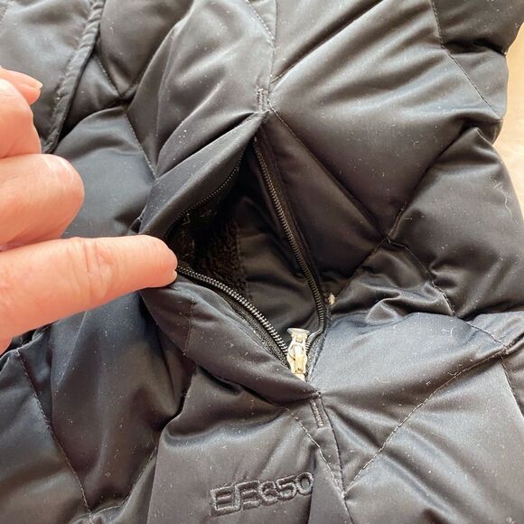 Eddie Bauer Black 350 Fill Power Down Coat Size Medium - Picture 11 of 12